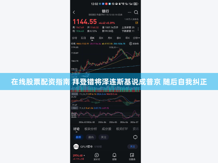 在线股票配资指南 拜登错将泽连斯基说成普京 随后自我纠正